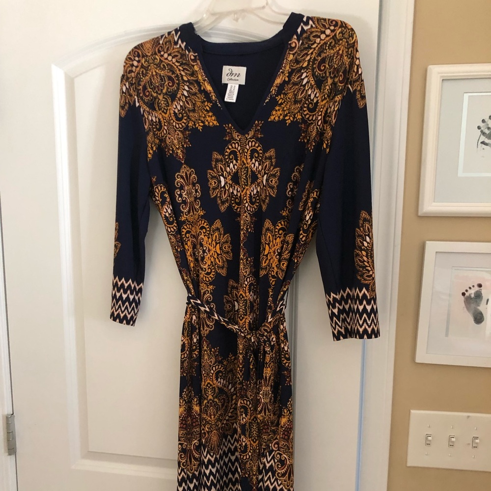 Navy & gold DM Collection dress size 14
